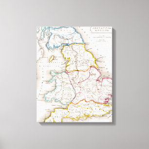 Toile Carte de l'Angleterre   Britannia Antiqua