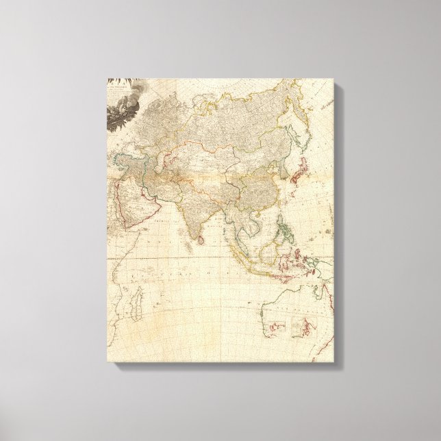 Toile Carte de l'Asie composite (Recto)