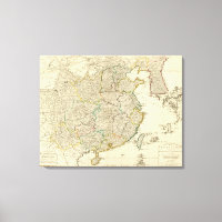 Carte de l'atlas Chine, Corée
