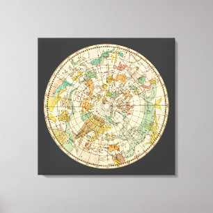 Toile Carte de l'étoile du ciel sud et de la configurati