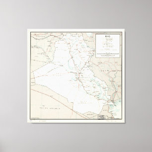 Toile Carte de l'Irak (1967)