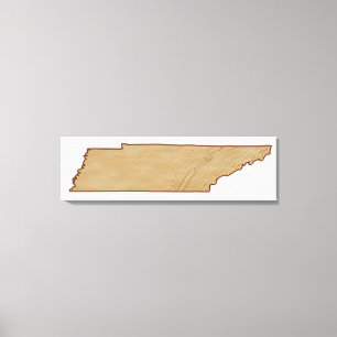 Toile Carte de soulagement du Tennessee
