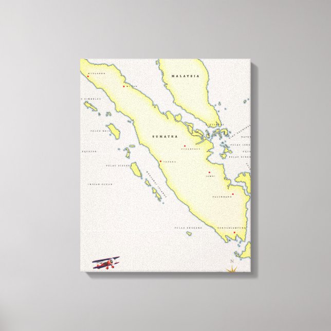 Toile carte de Sumatra (Recto)