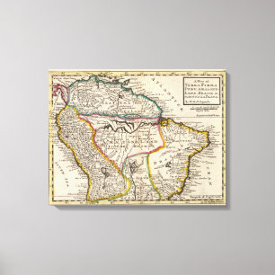 Toile Carte de Terra Firma, Pérou, terre d'Amazone,