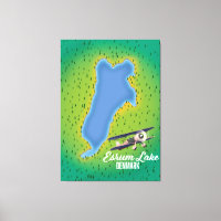 Carte de voyage Esrum Lake Danemark