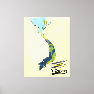 Toile Carte de voyage Vietnam