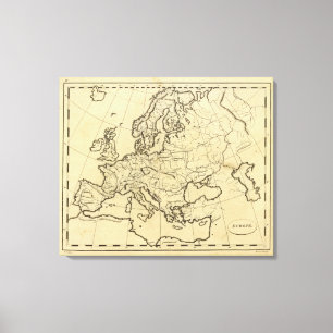 Toile Carte d'ensemble de l'Europe
