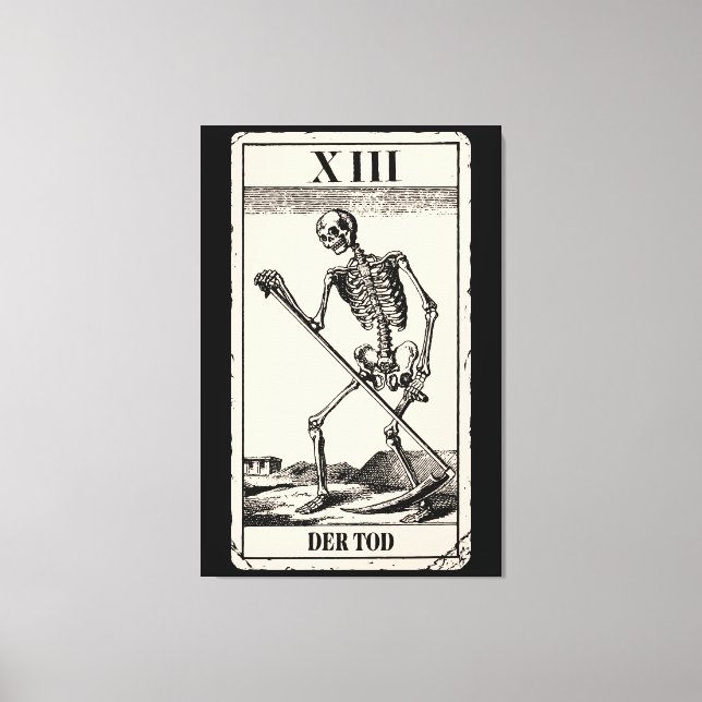 Toile Carte Der Tod / Death Tarot (Recto)