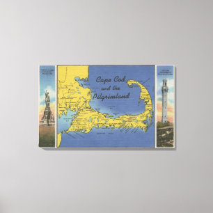 Toile Carte détaillée du Pèlerin