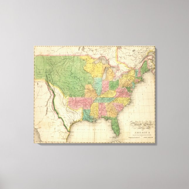 Toile Carte d'histoire des États-Unis d'Amérique (Recto)