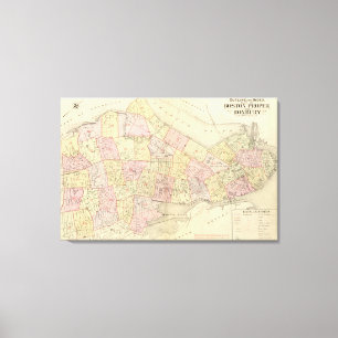 Toile Carte d'index de Boston