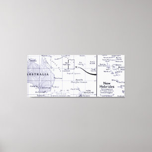 Toile Carte d'océan de South Pacific