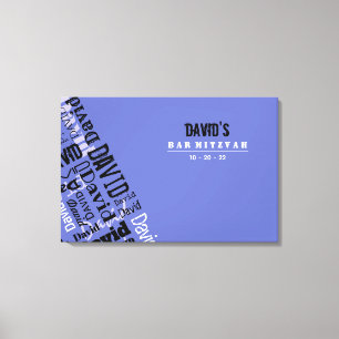 Toile Carte d'ouverture de session du Bat mitzvah de la