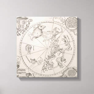 Toile Carte du ciel du sud