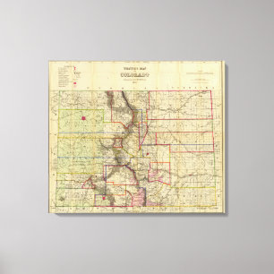 Toile Carte du Colorado par Thayer