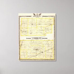 Toile Carte du comté de Douglas Carte du comté de Cumber