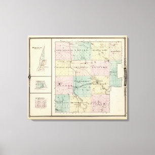 Toile Carte du comté de Marquette et Westfield