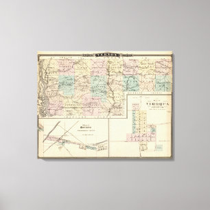 Toile Carte du comté de Vernon, Arcadia et Viroqua