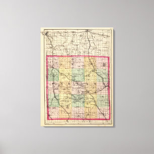 Toile Carte du comté d'Oakland, Michigan