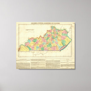 Toile Carte du Kentucky