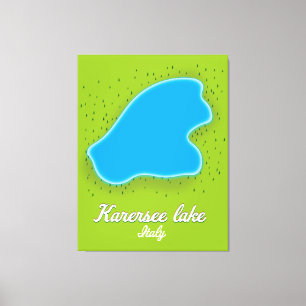 Toile Carte du lac Karersee Italie