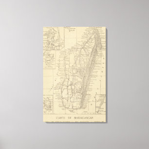 Toile Carte du Madagascar