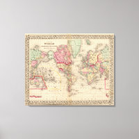 Carte du Mercator mondial par Mitchell