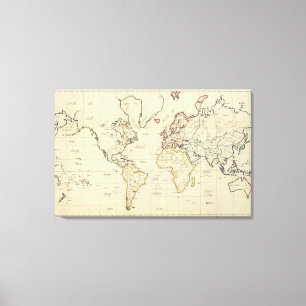 Toile Carte du monde