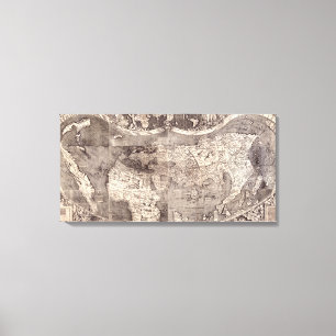 Toile Carte du monde 1507