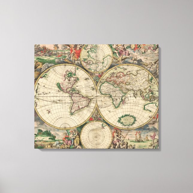 Toile Carte du monde 1671 (Recto)
