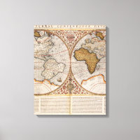 Carte du monde double hémisphère, 1587