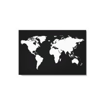 carte du monde noir blanc
