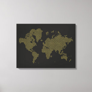 Toile Carte du monde numérique