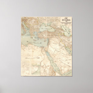 Toile Carte du Moyen-Orient