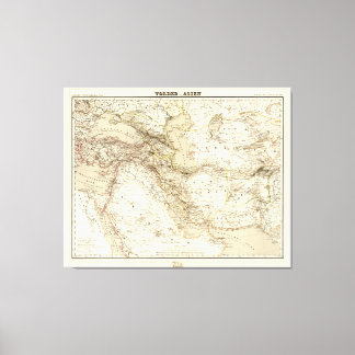 Toile Carte du Moyen-Orient (1855)