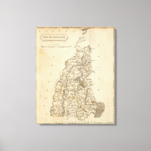 Toile Carte du New Hampshire par Arrowsmith