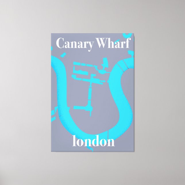 Toile carte du quai canary london (Recto)