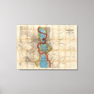 Toile Carte du territoire du Colorado