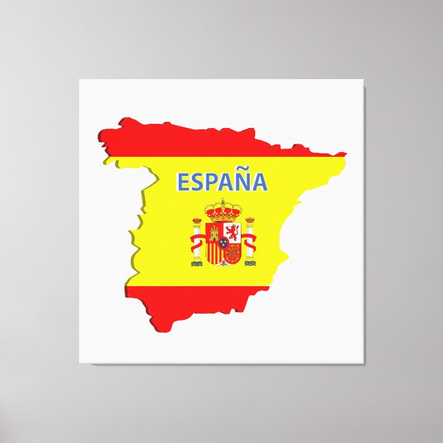 Toile Carte Espagne (Recto)