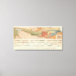 Toile Carte géologique générale du district de Marquette