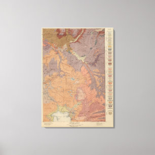Toile Carte géologique, Partie nationale de Yellowstone,