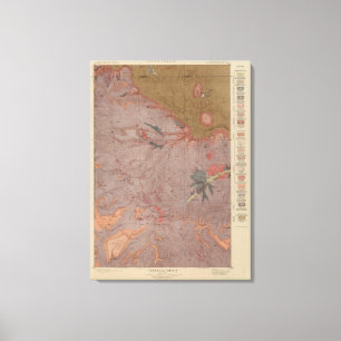 Toile Carte géologique, Partie nationale de Yellowstone,