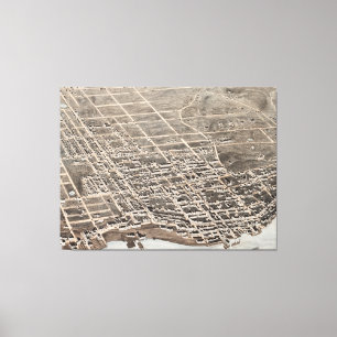 Toile Carte imagée vintage de Newburgh New York (1875)