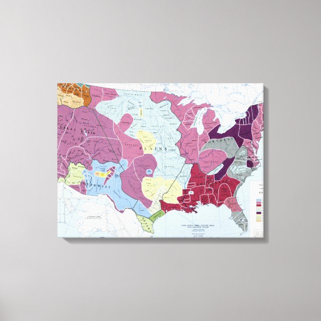 TOILE CARTE : INDIENS AMÉRICAINS (Recto)