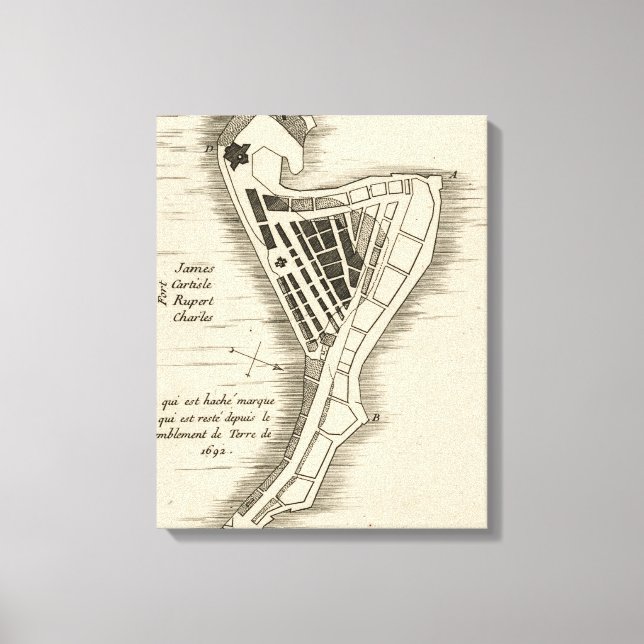 TOILE CARTE : JAMAICA, 1755 (Recto)