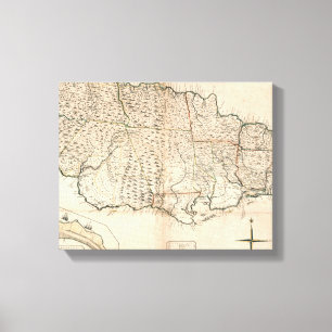 TOILE CARTE : JAMAÏQUE, 1755 2