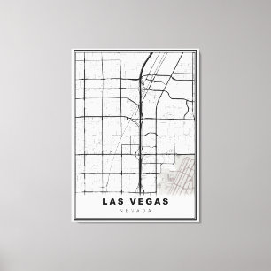 Toile Carte Las Vegas Strip