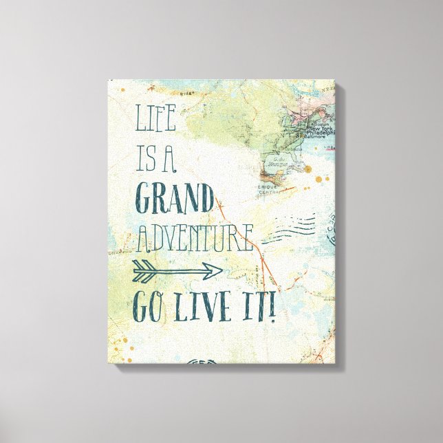 Toile Carte Letterpress USA (Recto)