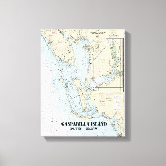 Toile Carte marine Estero Bay to Lemon Bay 11426