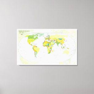 Toile Carte mondiale Globe Pays Atlas